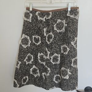 Stylish Black and White Textured A-Line Skirt